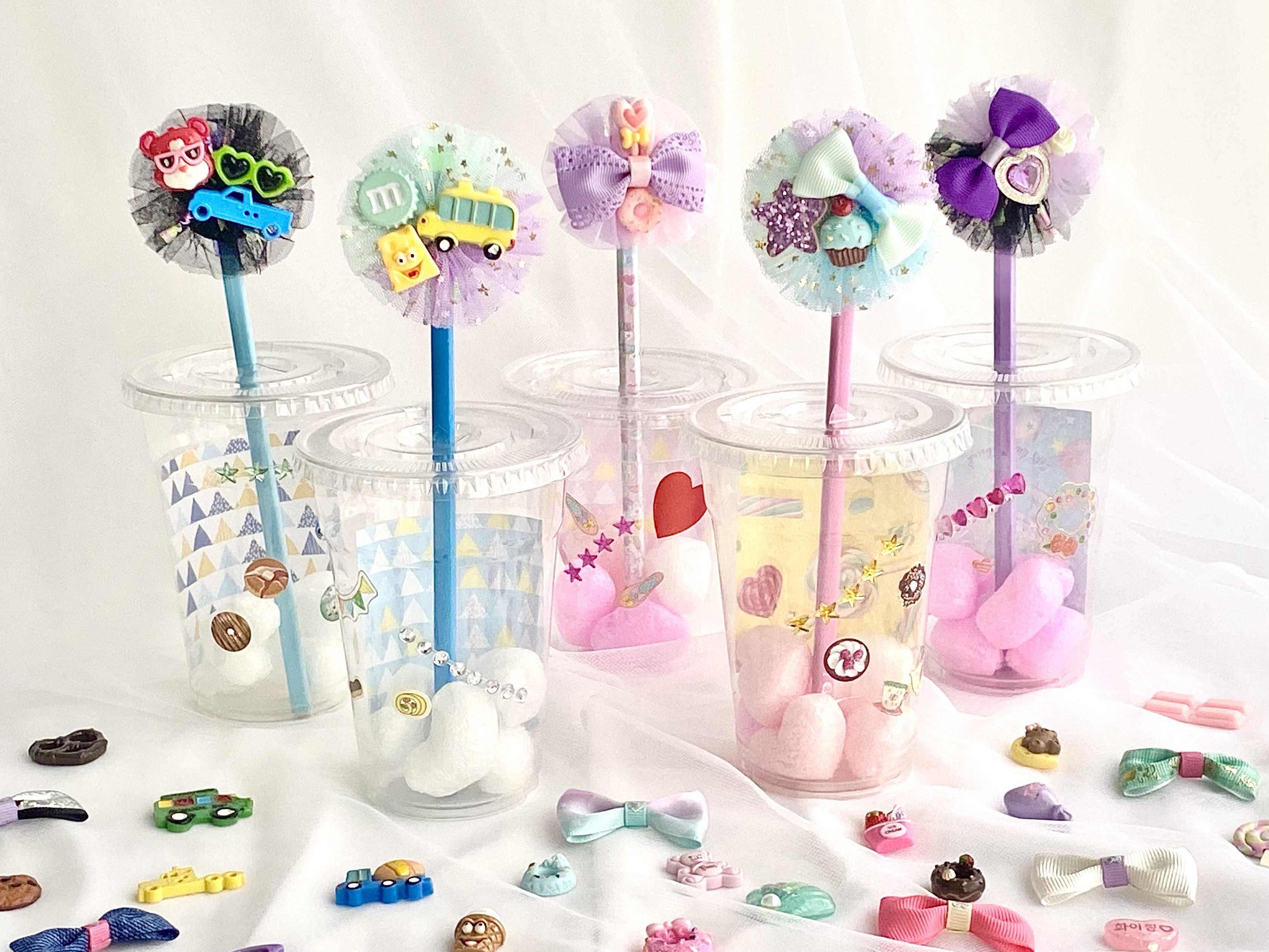 ヘアゴム No.352 楽天市場】ゆめかわ ヘアゴム 3連 6本入り パープル 系 ブルー 系